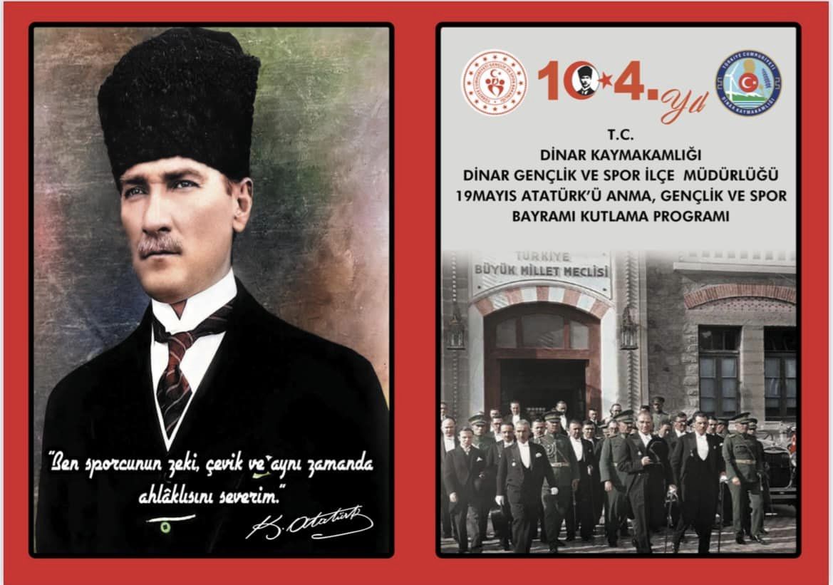 KAYMAKAMIMIZ KEMAL DURU’NUN 19 MAYIS ATATÜRK’Ü ANMA, GENÇLİK VE SPOR BAYRAMI KUTLAMA MESAJI